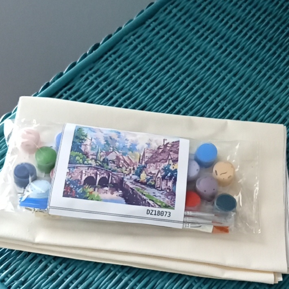 Paint by Numbers Kit with Canvas and Paints